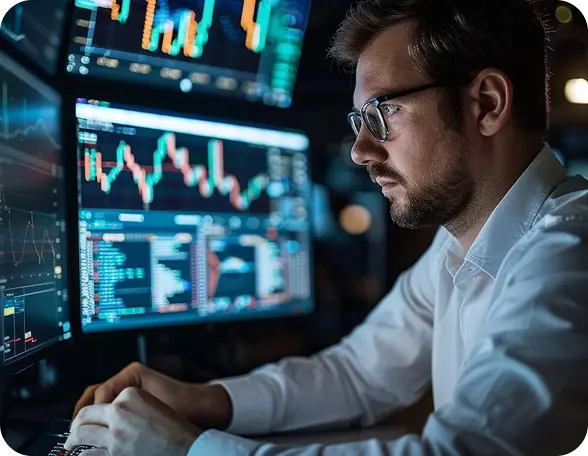 Investisseur utilisant la plateforme de trading Immediate Growth